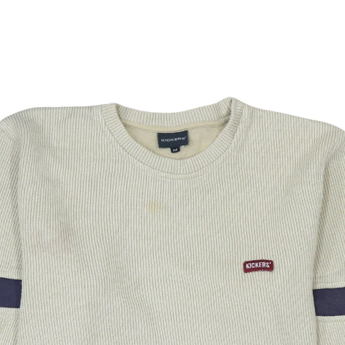 Kickers Men's Beige Long Sleeve Crew Neck Pullover Sweatshirt M