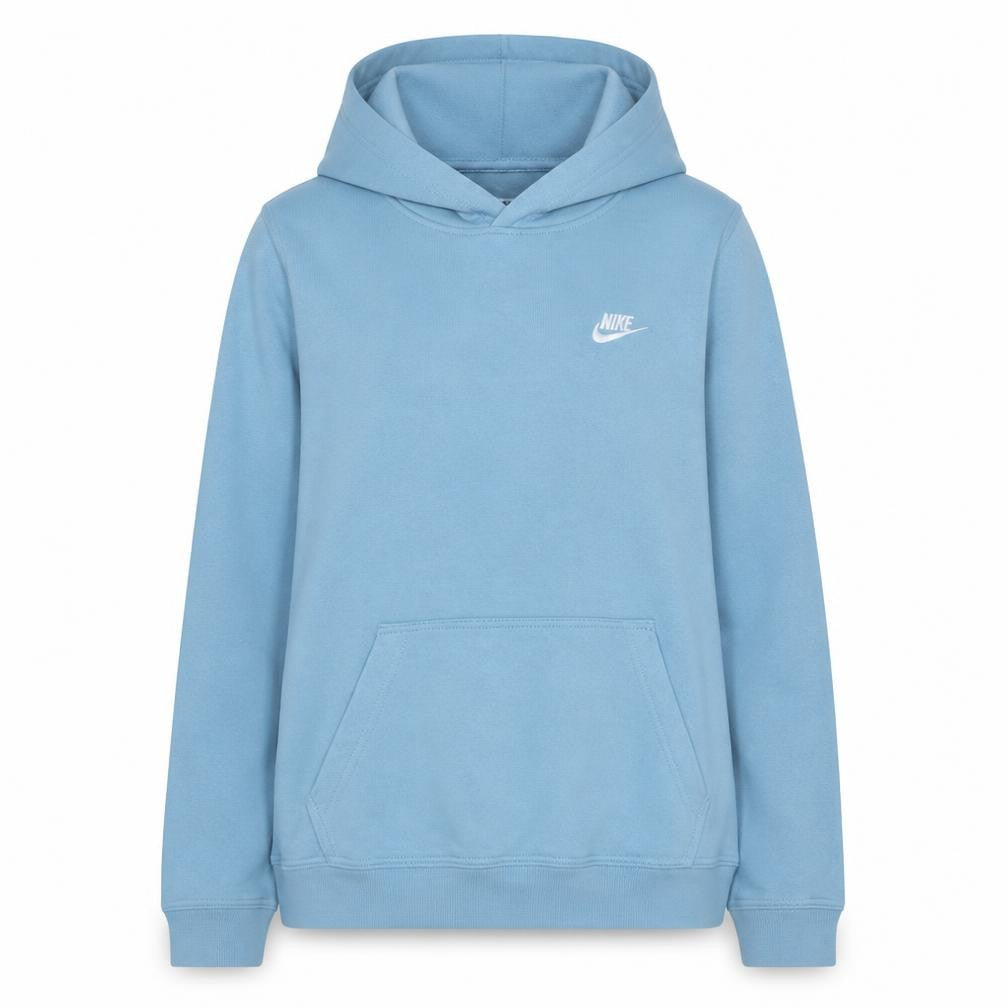Front view of Nike women’s blue pullover hoodie xl relaxed fit casual sweatshirt