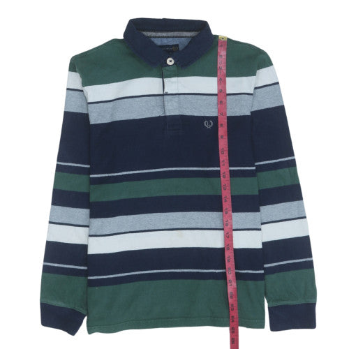 Lincoln Men's Multicoloured Striped Collared Sweatshirt Size S