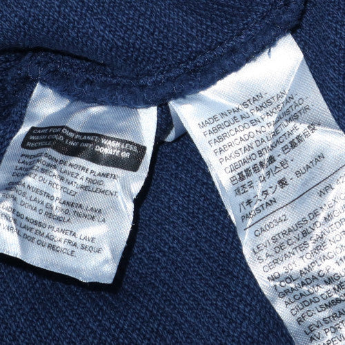 Levi's Mens Blue Logo Pullover Hoodie Size M Fleece Sweatshirt