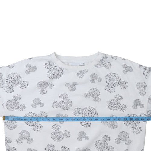 Disney Primark Cares Women White Mickey Sweatshirt L 14/16 Crew Neck
