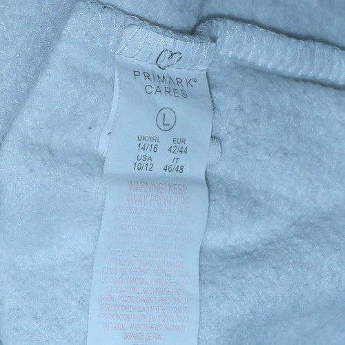 Disney Primark Cares Women White Mickey Sweatshirt L 14/16 Crew Neck
