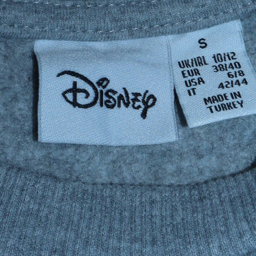 Disney Womens Grey Stitch Sweatshirt Size S Crew Neck Pullover
