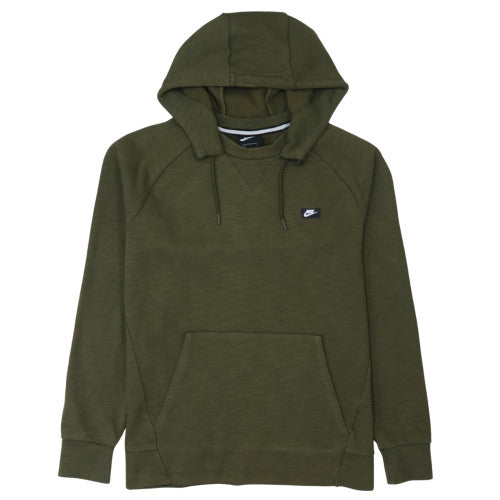 Nike Men's Green Pullover Hoodie M Regular Fit Cotton Blend