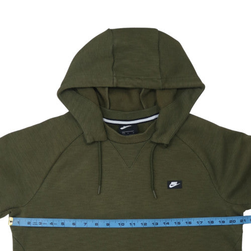 Nike Men's Green Pullover Hoodie M Regular Fit Cotton Blend