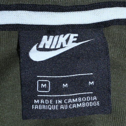 Nike Men's Green Pullover Hoodie M Regular Fit Cotton Blend
