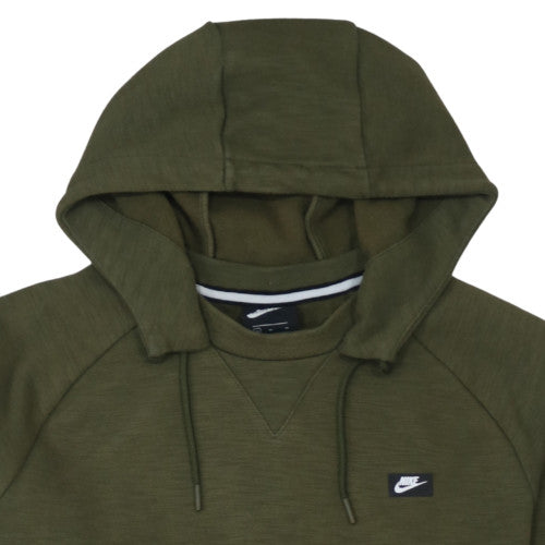 Nike Men's Green Pullover Hoodie M Regular Fit Cotton Blend