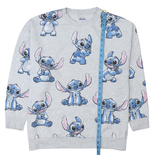 Disney Stitch Grey Pullover Sweatshirt Women M Primark Cares Cotton Blend