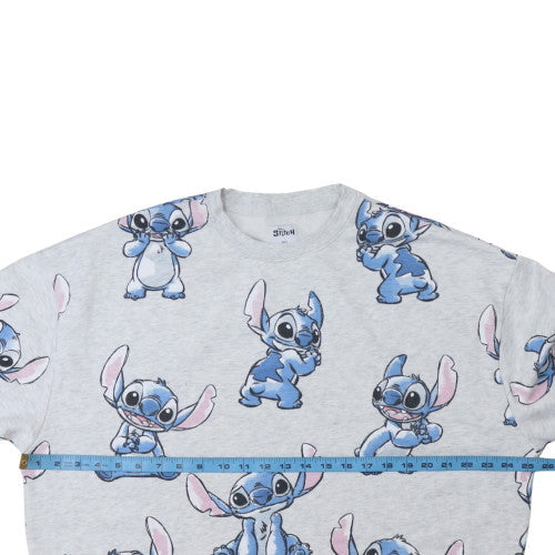 Disney Stitch Grey Pullover Sweatshirt Women M Primark Cares Cotton Blend