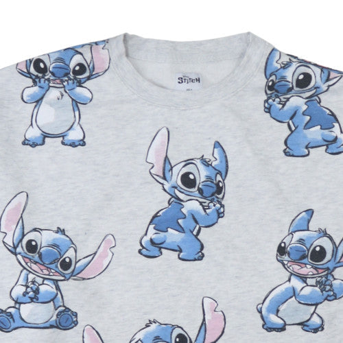 Disney Stitch Grey Pullover Sweatshirt Women M Primark Cares Cotton Blend