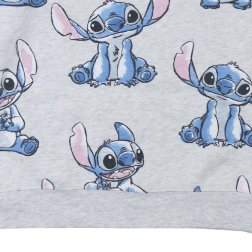 Disney Stitch Grey Pullover Sweatshirt Women M Primark Cares Cotton Blend