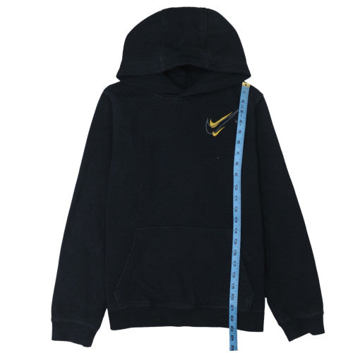Nike Teens Black XL Pullover Hoodie with Yellow Logo