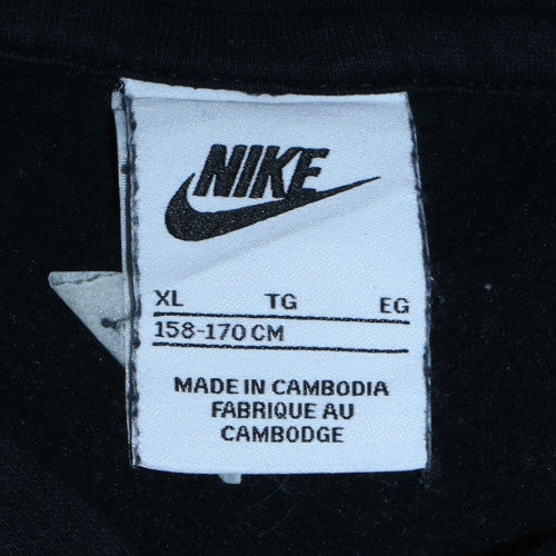 Nike Teens Black XL Pullover Hoodie with Yellow Logo