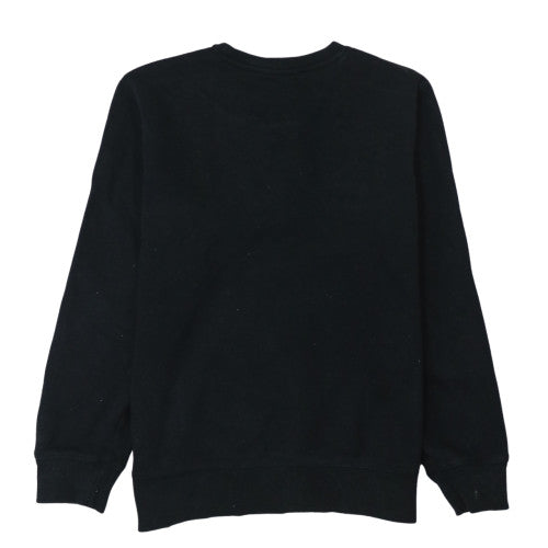 Champion Men's Black Embroidered Logo Crew Neck Sweatshirt L