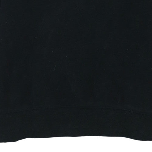 Champion Men's Black Embroidered Logo Crew Neck Sweatshirt L