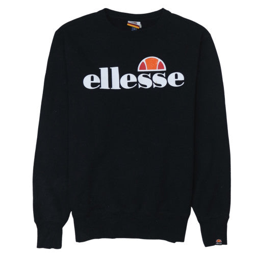 Ellesse Men's Black Crew Neck Pullover Sweatshirt M