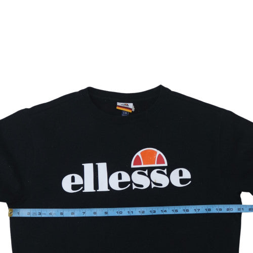 Ellesse Men's Black Crew Neck Pullover Sweatshirt M