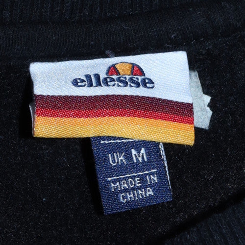 Ellesse Men's Black Crew Neck Pullover Sweatshirt M