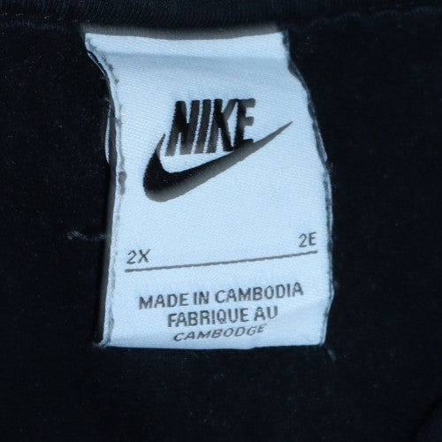 Nike Men's Black 2XL Pullover Hoodie with Logo Pocket