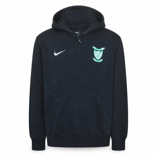 Nike Men Black Pullover Hoodie M Fleece Sports Embroidered