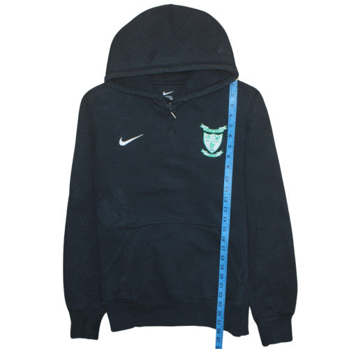 Nike Men Black Pullover Hoodie M Fleece Sports Embroidered