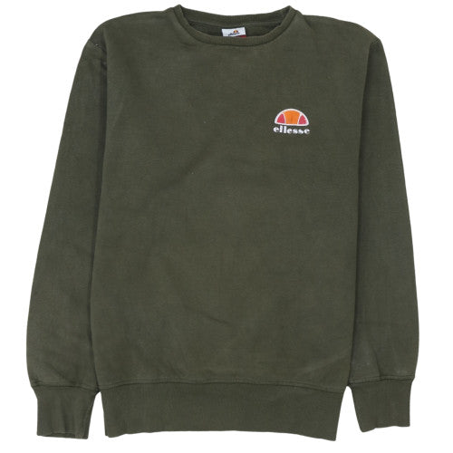 Ellesse Mens Green Crew Neck Pullover Sweatshirt Size M