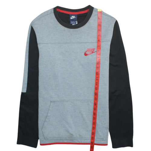 Nike Men's Grey Crew Neck Pullover Sweatshirt S Sports Style