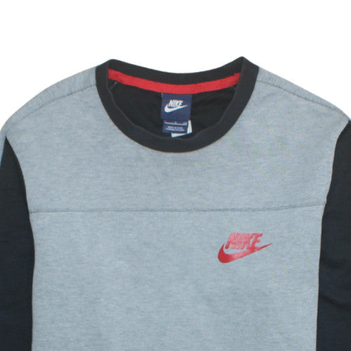 Nike Men's Grey Crew Neck Pullover Sweatshirt S Sports Style