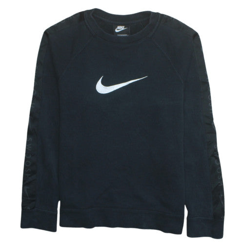 Nike Teens Black Classic Crew Neck Long Sleeve Sweatshirt