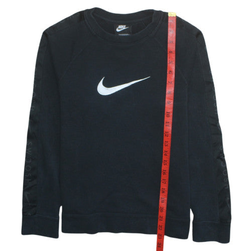 Nike Teens Black Classic Crew Neck Long Sleeve Sweatshirt