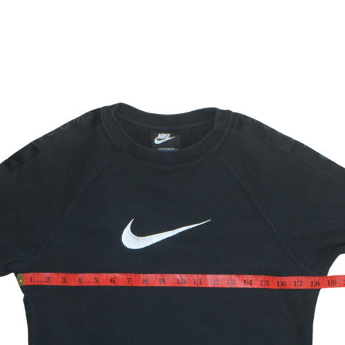Nike Teens Black Classic Crew Neck Long Sleeve Sweatshirt