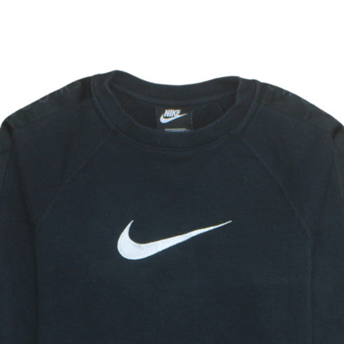 Nike Teens Black Classic Crew Neck Long Sleeve Sweatshirt