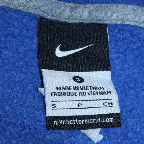 Nike Men’s Blue Pullover Hoodie Heat FC Logo Size S Fleece Sportswear