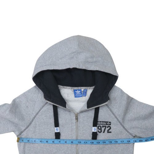 Adidas Womens Grey Full Zip Hoodie 1972 Graphic Size 14