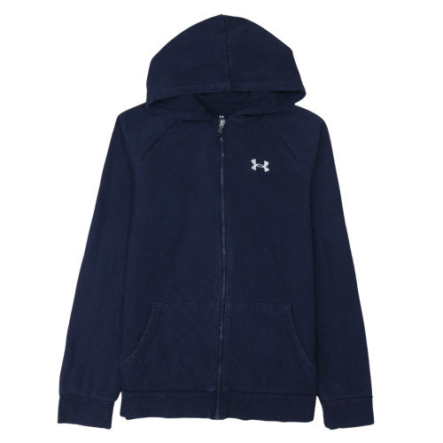 Under Armour Teens Blue Full Zip Hoodie XL Fleece Sweatshirt