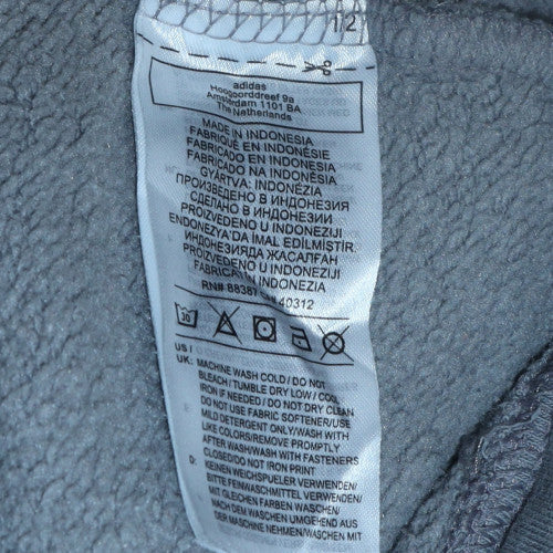 Adidas Women’s Grey 1/4 Zip Fleece Sweatshirt Size 10 Casual Pullover