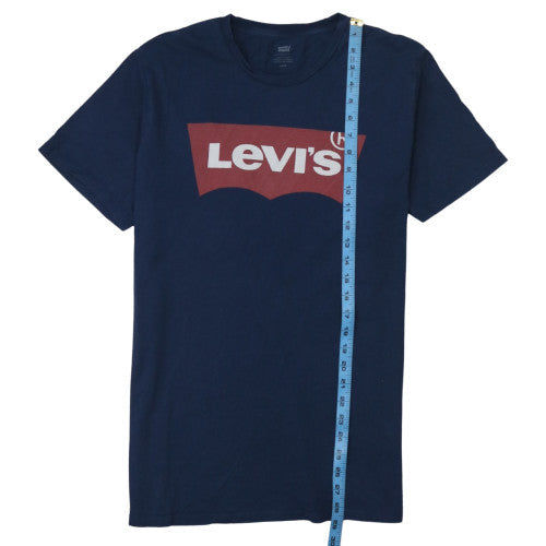 Levi's Men's Blue Logo Graphic Crew Neck T-Shirt L Regular Fit