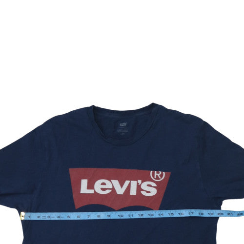 Levi's Men's Blue Logo Graphic Crew Neck T-Shirt L Regular Fit
