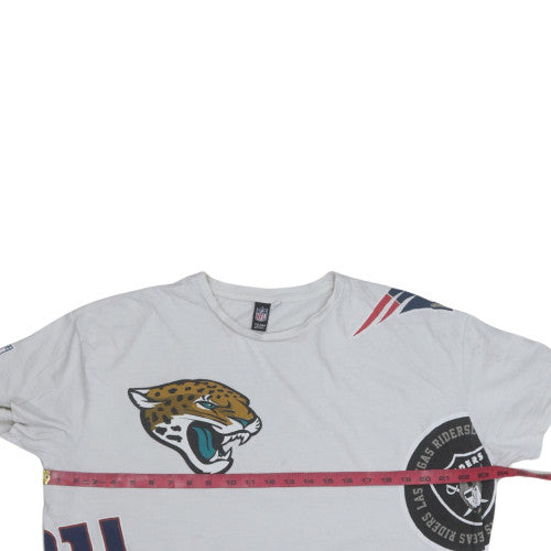 NFL Team Apparel Men's White XL Cotton Graphic Sports T-Shirt
