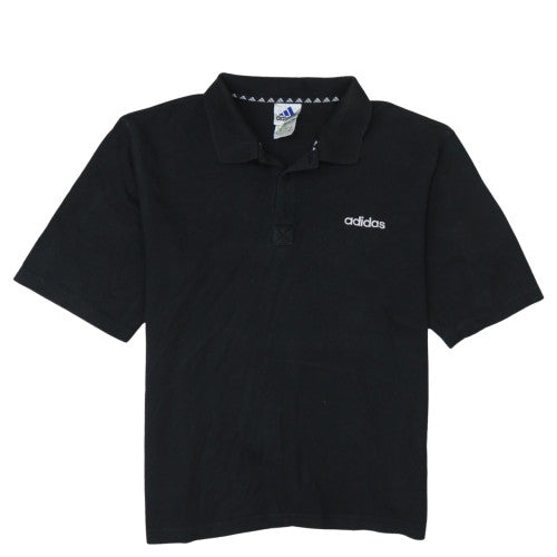 Adidas Men's Black Cotton Short Sleeve Polo Shirt Size L
