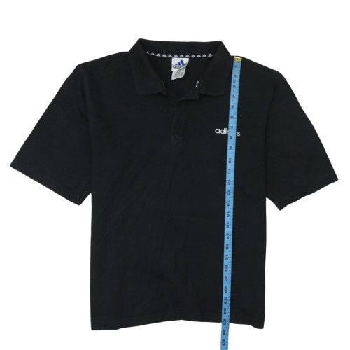 Adidas Men's Black Cotton Short Sleeve Polo Shirt Size L