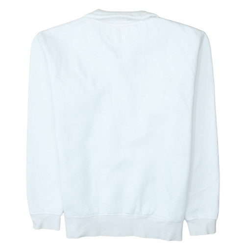 Zara Men’s White 1/4 Zip Mock Neck Fleece Sweatshirt Size M