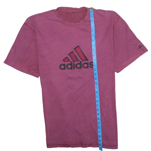 Adidas Men's Pink Crew Neck Cotton Sports T-Shirt Size L