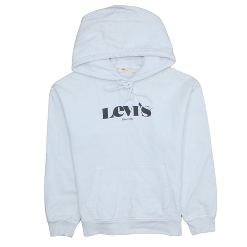 Levi's Men's White XS Pullover Hoodie with Logo Print