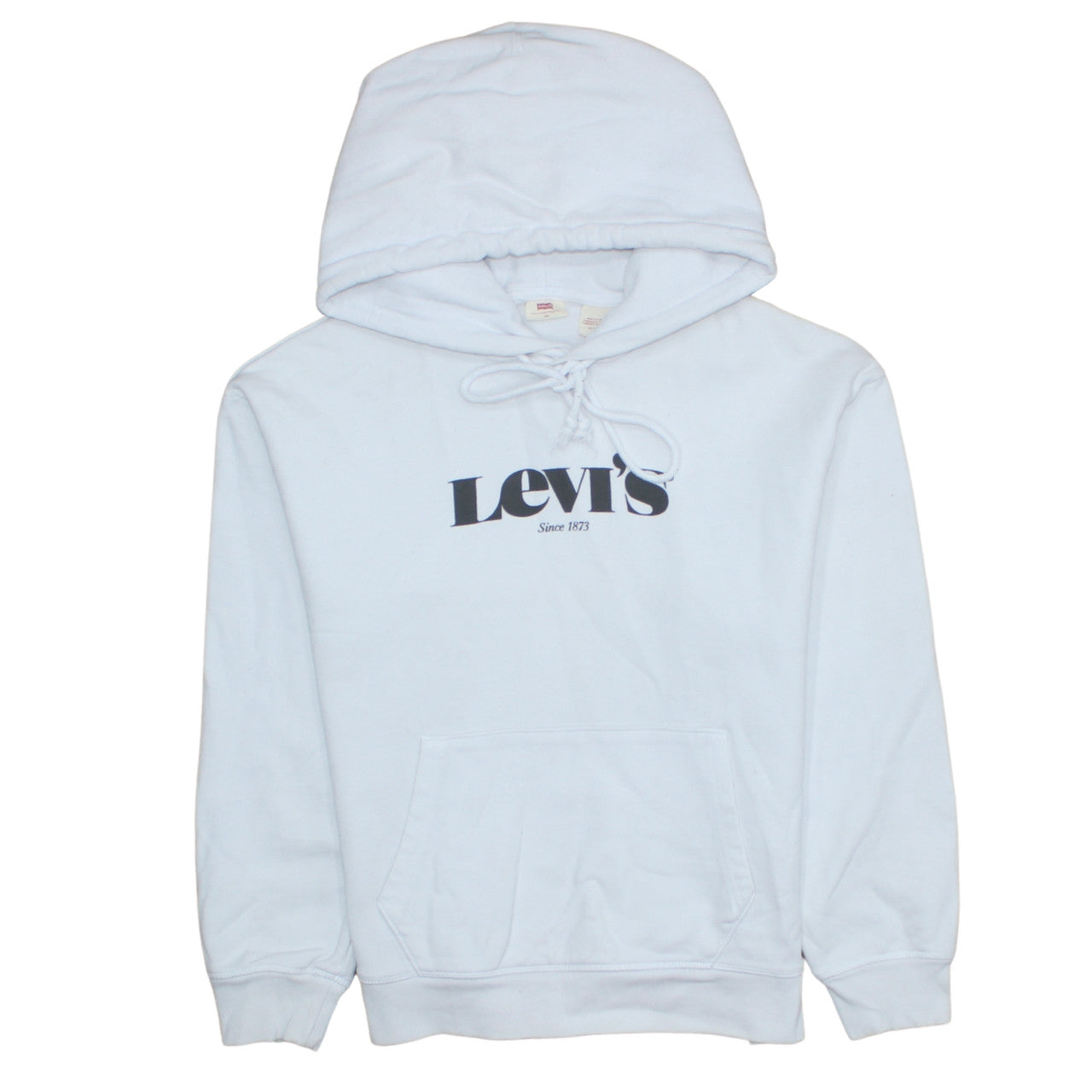 Levi's Men's White XS Pullover Hoodie with Logo Print