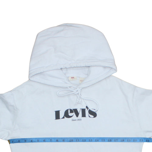 Levi's Men's White XS Pullover Hoodie with Logo Print