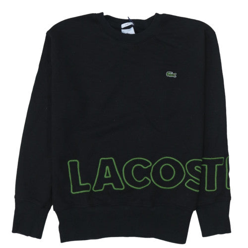 Lacoste LIVE Unisex Black Crew Neck Pullover Sweatshirt Size S