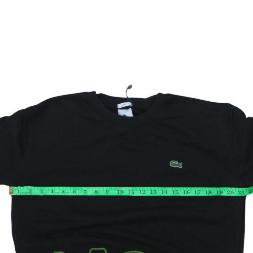 Lacoste LIVE Unisex Black Crew Neck Pullover Sweatshirt Size S