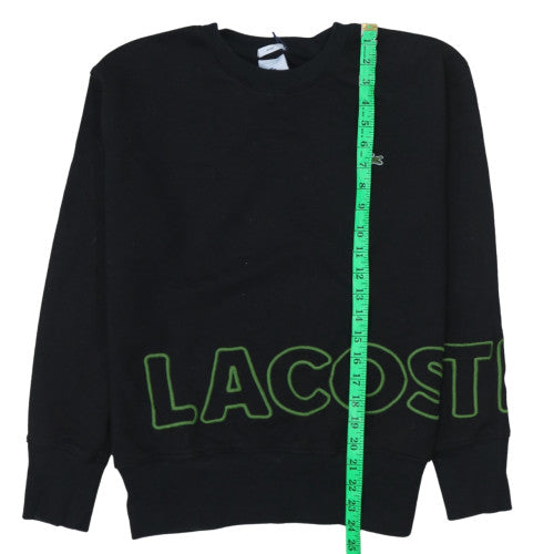 Lacoste LIVE Unisex Black Crew Neck Pullover Sweatshirt Size S