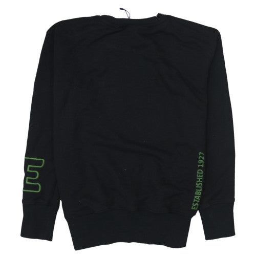 Lacoste LIVE Unisex Black Crew Neck Pullover Sweatshirt Size S